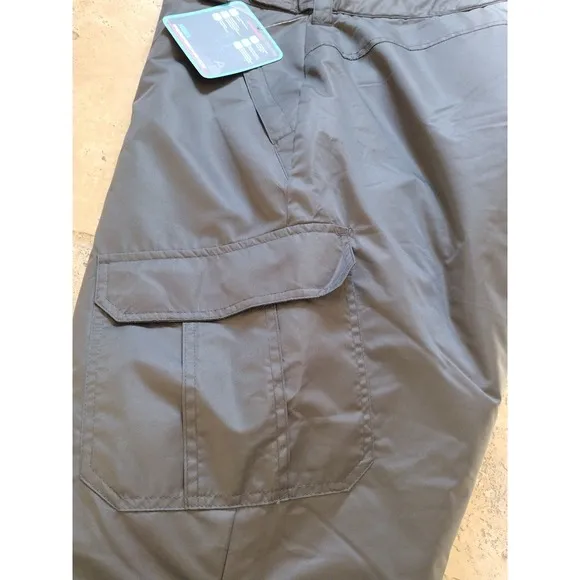 Arctic Quest Snow Pants Man's Large Gray Ski Boot Gaiters Water Resistant Cargo