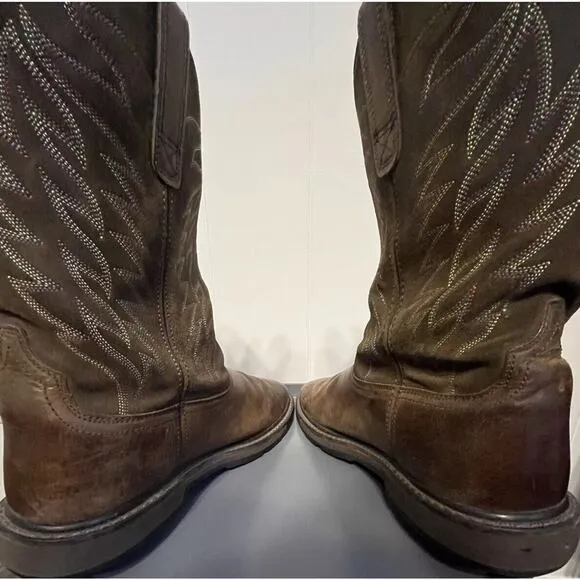 Ariat Boots Square Toe Brown Leather Men’s Size 12EE
