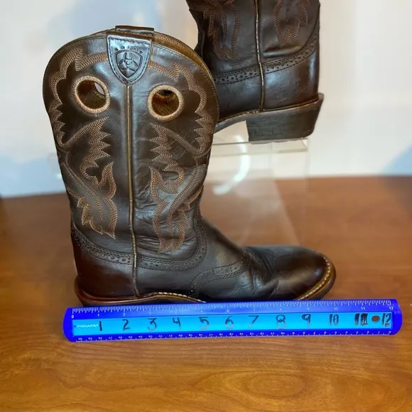 Ariat Heritage Roughstock Western Boot Brown Oiled Rowdy Mens 7.5B