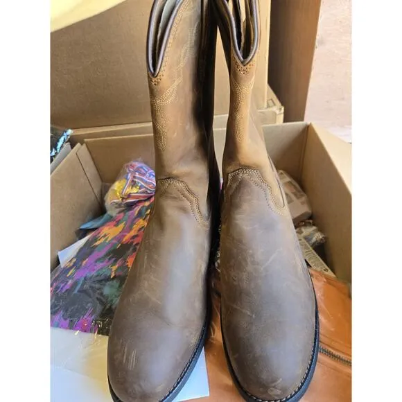 Ariat Men's Heritage Roper Western Boot Distressed Brown Size 15