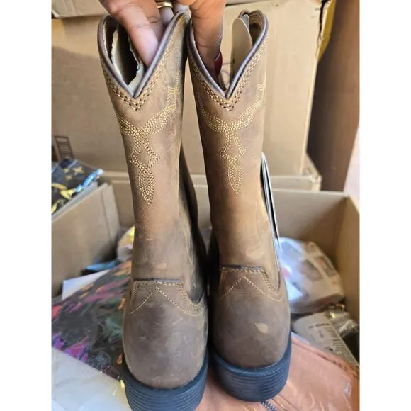 Ariat Men's Heritage Roper Western Boot Distressed Brown Size 15