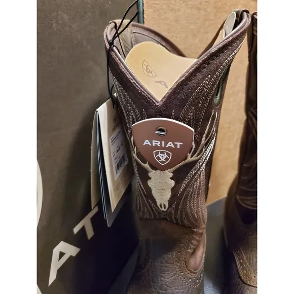 Ariat Men's Hybrid Roughstock Antler Brown Cowboy Boots 10061156 Size 11 NEW