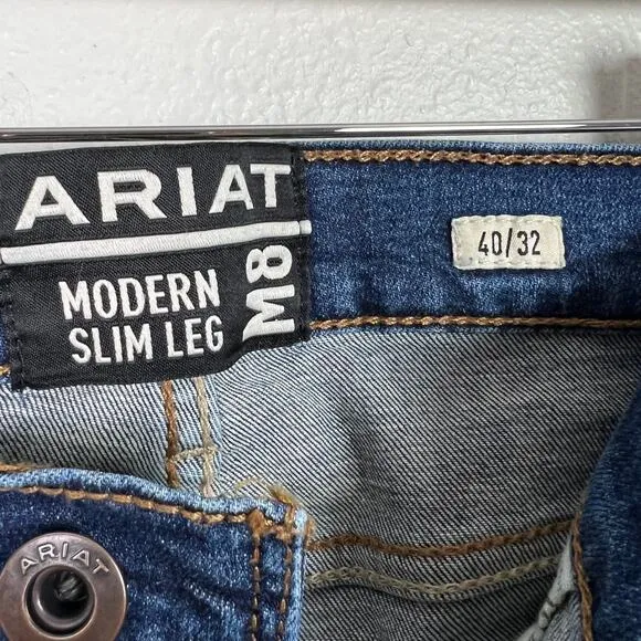 Ariat Men's M8 TekStretch Brawley Modern Slim Leg Jean 40 x 32  Morro Wash