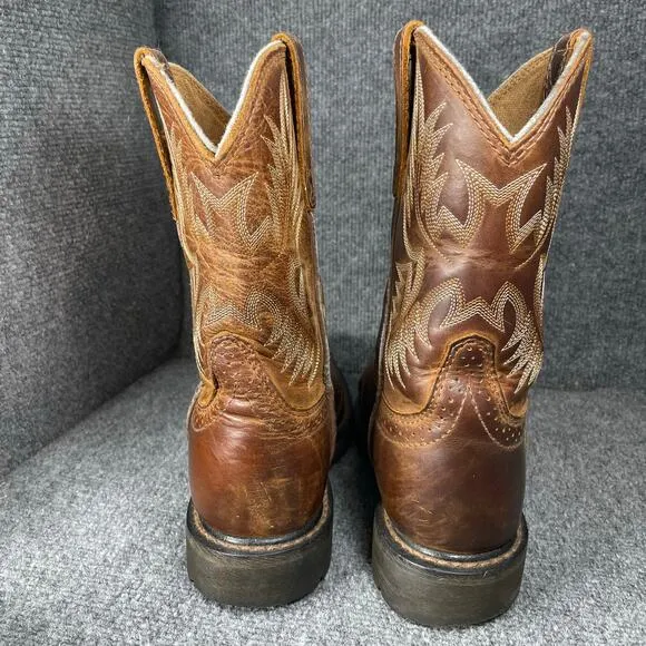 Ariat Sierra Saddle Work Boots Men's 7.5 D Brown ATS Equipped Slip/Oil Resistant