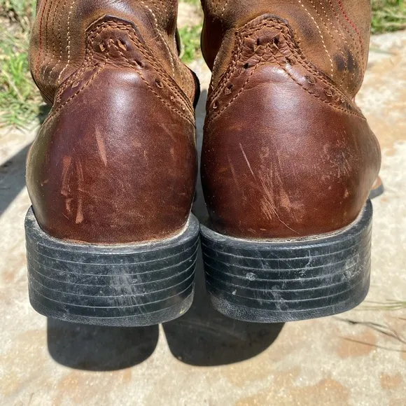 Ariat Sport wide square toe roper mid calf western cowboy boots 9D equestrian