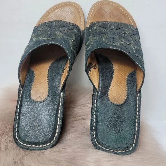 Ariat Floral Slide Sandals Black Style 22301 Womens Slip On Shoes Size 9.5 B