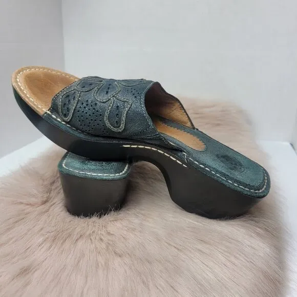 Ariat Floral Slide Sandals Black Style 22301 Womens Slip On Shoes Size 9.5 B