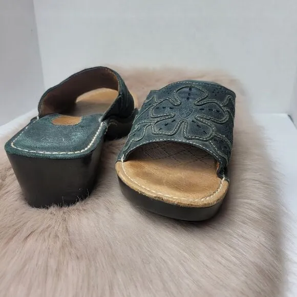 Ariat Floral Slide Sandals Black Style 22301 Womens Slip On Shoes Size 9.5 B