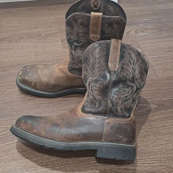 Ariat steel toe puncture resistant work boots size 10EE