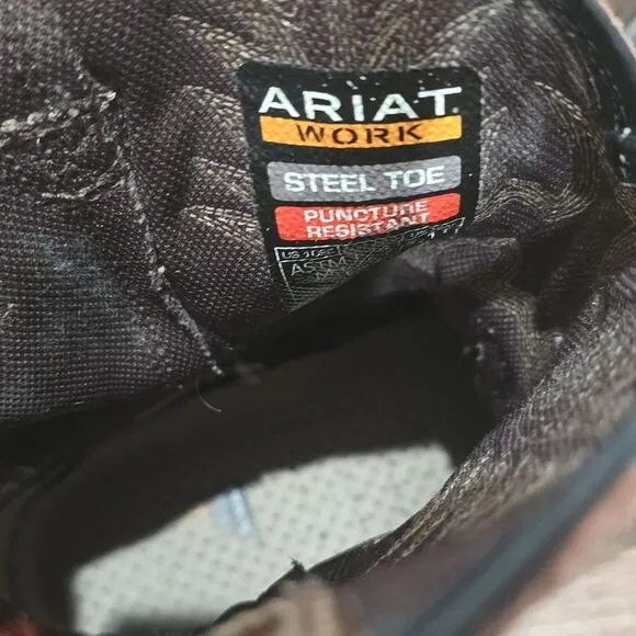 Ariat steel toe puncture resistant work boots size 10EE