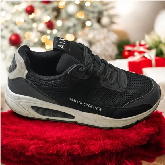 Armani Exchange Black Sneakers, Stylish and Comfortable