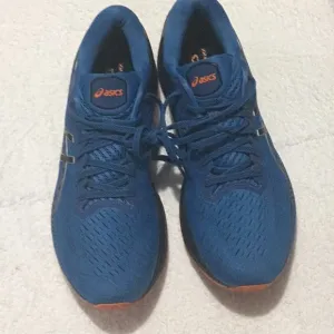 Asics Blue and Orange Sneakers
