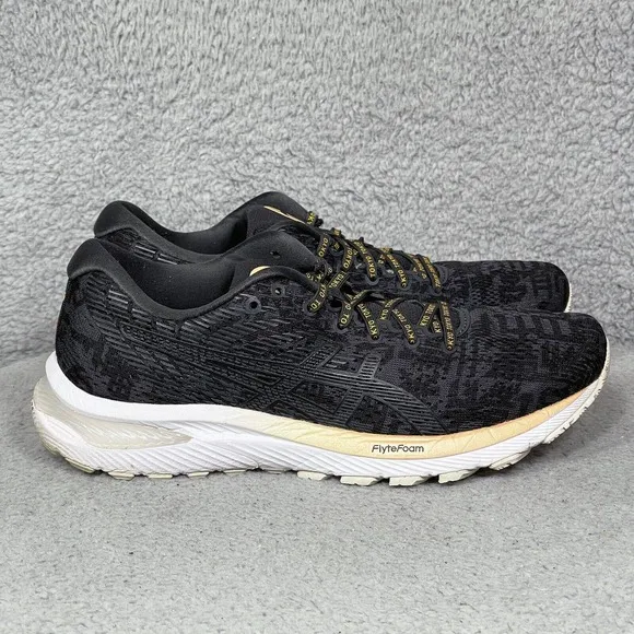 Asics Gel-Cumulus 22 Womens Size 8 Running Shoes Sneakers Black Graphite Gray