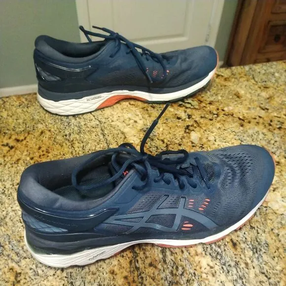 Asics Gel Kayano 24 Blue Running Shoes Sneakers T749N Men's Size 12