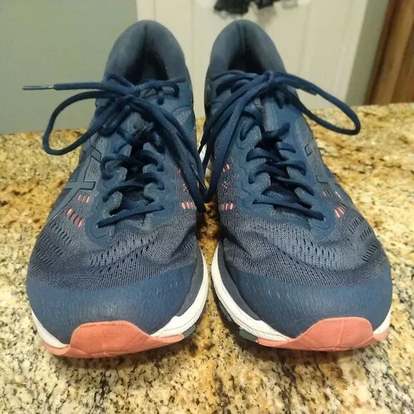 Asics Gel Kayano 24 Blue Running Shoes Sneakers T749N Men's Size 12