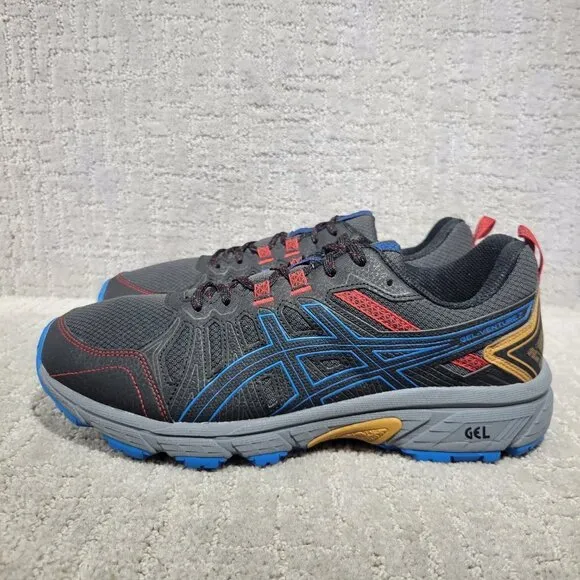 Asics Gel Venture 7 Men’s Size 9 US Extra Wide Blue Gray Orange Running Sneakers