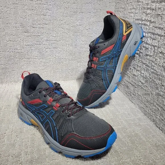 Asics Gel Venture 7 Men’s Size 9 US Extra Wide Blue Gray Orange Running Sneakers