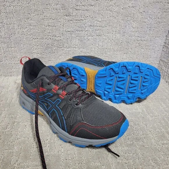 Asics Gel Venture 7 Men’s Size 9 US Extra Wide Blue Gray Orange Running Sneakers