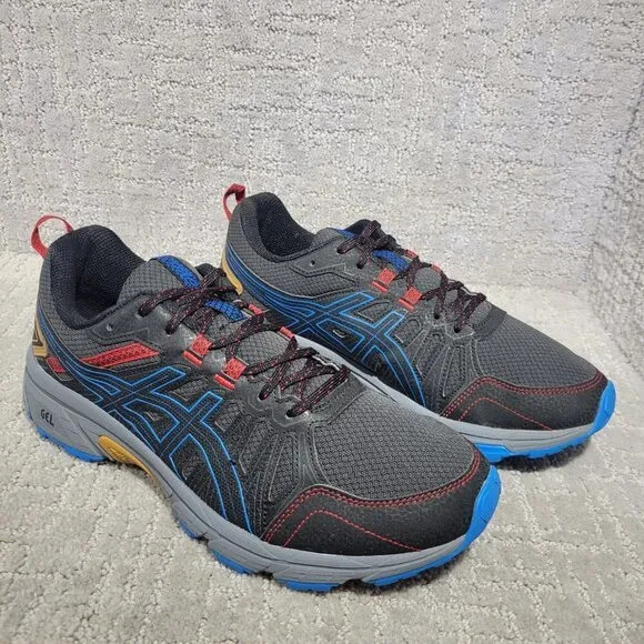 Asics Gel Venture 7 Men’s Size 9 US Extra Wide Blue Gray Orange Running Sneakers