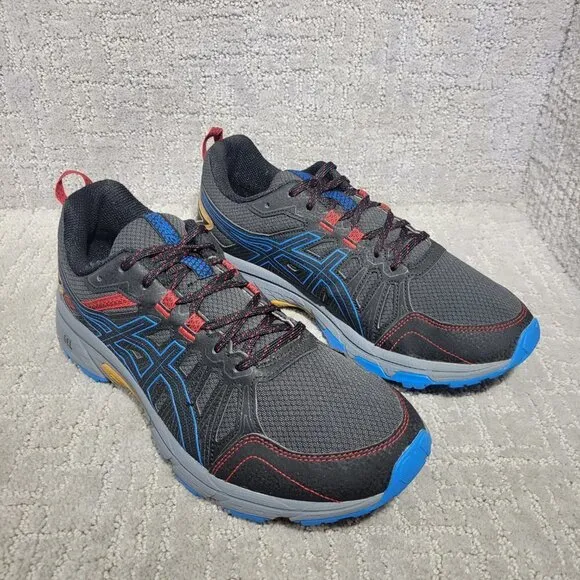 Asics Gel Venture 7 Men’s Size 9 US Extra Wide Blue Gray Orange Running Sneakers