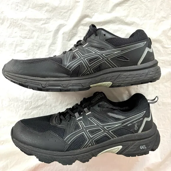 ASICS Gel Venture 8 Black running Sneakers SZ 9.5 NWOT