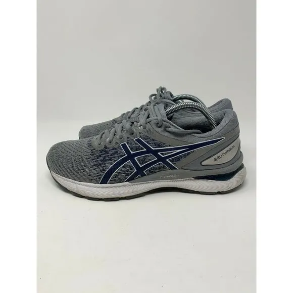 Asics Mens Gel Nimbus 22 1011A794 Gray Blue Running Shoes Sneakers Size 9.5