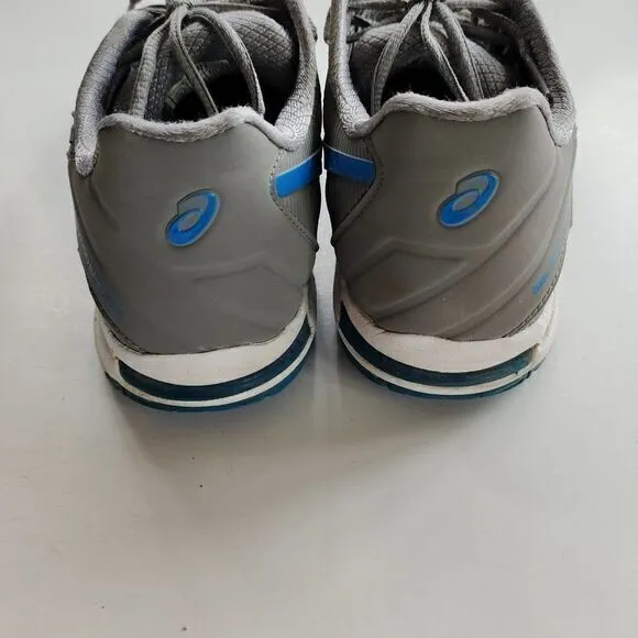 Asics Men's GEL-Solution Speed‎ 3 Tennis Shoes Gray Blue E600N Size 7.5 Athletic