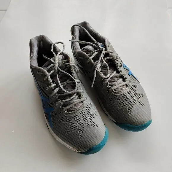 Asics Men's GEL-Solution Speed‎ 3 Tennis Shoes Gray Blue E600N Size 7.5 Athletic
