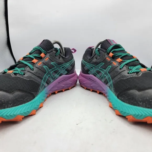 Asics Trabuco Womens 11 Black Purple Shoes Hiking Camping Trails Outdoors