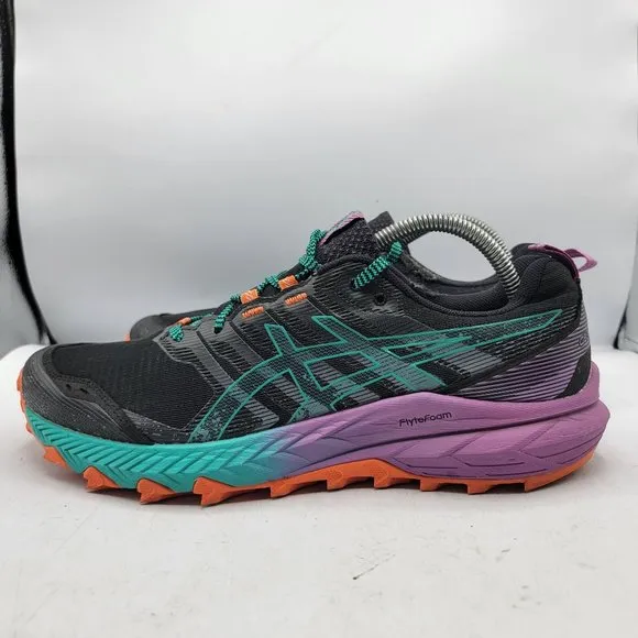 Asics Trabuco Womens 11 Black Purple Shoes Hiking Camping Trails Outdoors