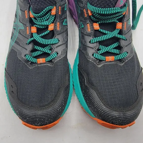 Asics Trabuco Womens 11 Black Purple Shoes Hiking Camping Trails Outdoors