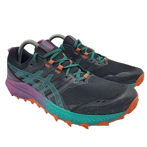Asics Trabuco Womens 11 Black Purple Shoes Hiking Camping Trails Outdoors
