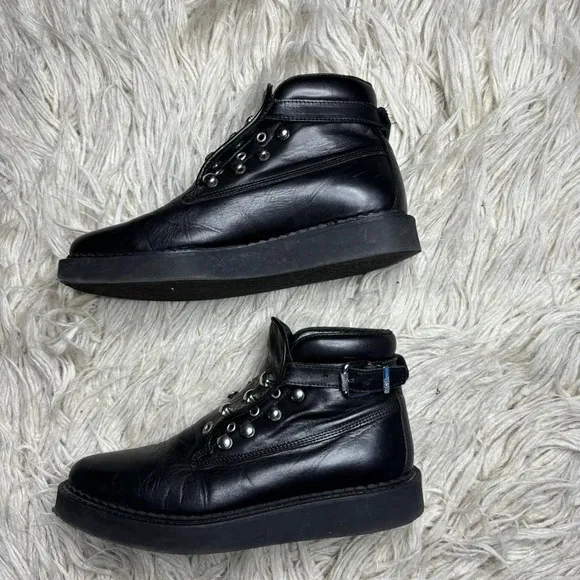 Authentic Rare DIESEL Women's Leather Flat Studs Boots Dress Shoes