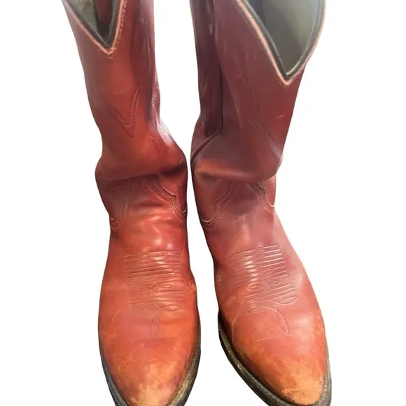 Avonite Oil Resistant Cowboy Western Boots Man Made Leather