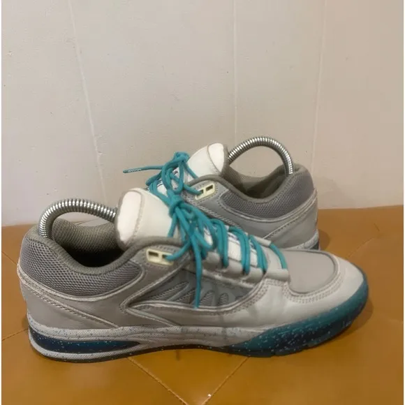 Axion Complex Low Skate Shoes Teal and Gray Skateboard Sneakers  Size Mens 7