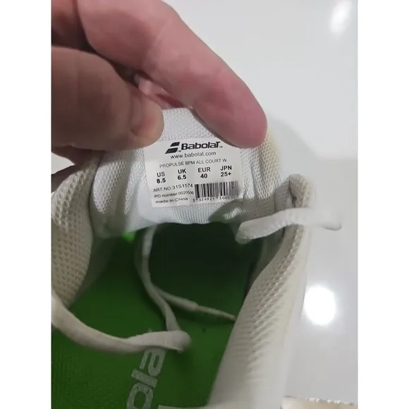 Babolat Propulse All Court Tennis Sport Shoes Trainers white 31S1574 Mens 8.5