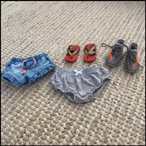 Baby girl shoe and summer clothes lot