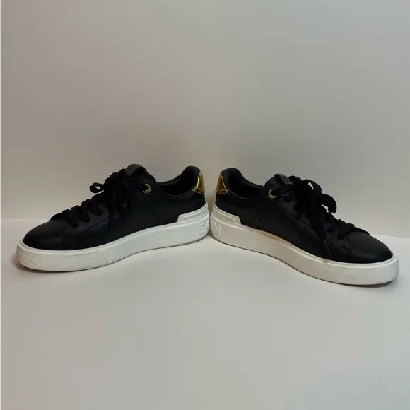 BALMAIN BLACK AND GOLD WOMENS SNEAKERS SIZE 6