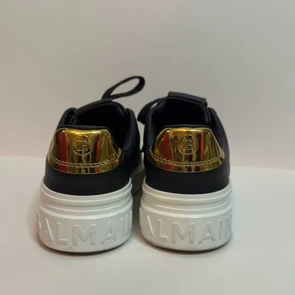 BALMAIN BLACK AND GOLD WOMENS SNEAKERS SIZE 6