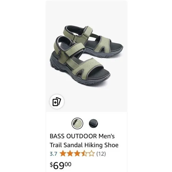 BASS OUTDOOR Men's Trail Sandal Hiking Shoe