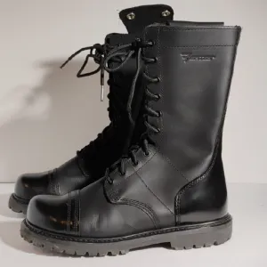 Bates Men's Size 9.5 Paratrooper Jump boots Black Leather Oil Resistant Side Zip