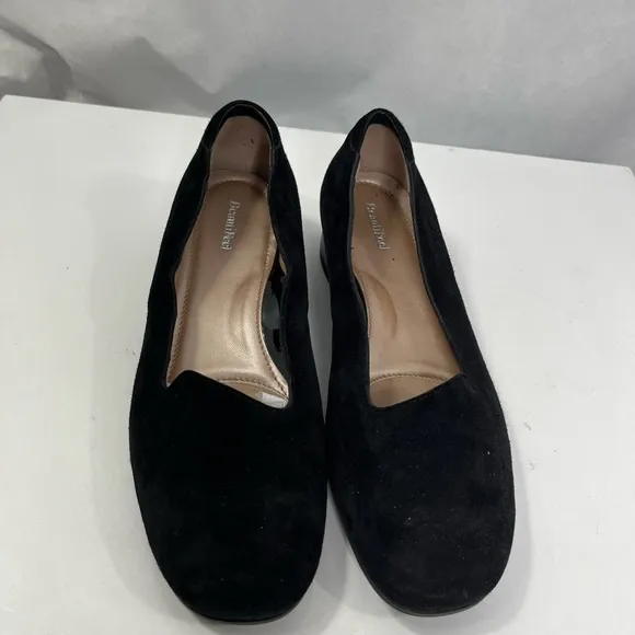Beautifeel Women's Black Suede flat Shoes, size 39, only worn once