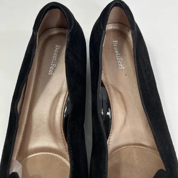 Beautifeel Women's Black Suede flat Shoes, size 39, only worn once