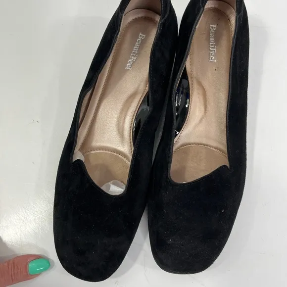 Beautifeel Women's Black Suede flat Shoes, size 39, only worn once