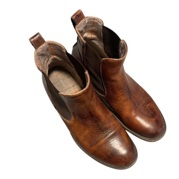 Bed Stu Chelsea Brown Leather Boots Slip On Men’s Size 10