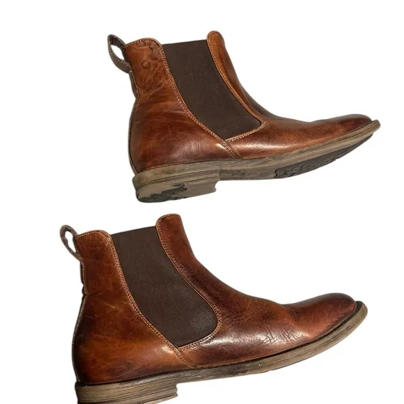 Bed Stu Chelsea Brown Leather Boots Slip On Men’s Size 10