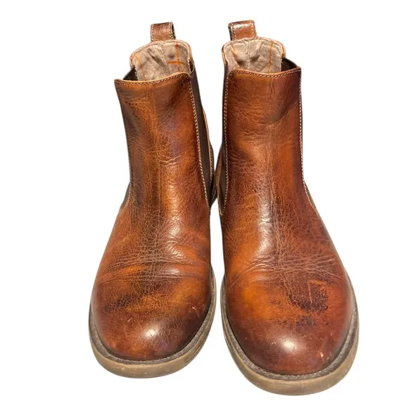 Bed Stu Chelsea Brown Leather Boots Slip On Men’s Size 10