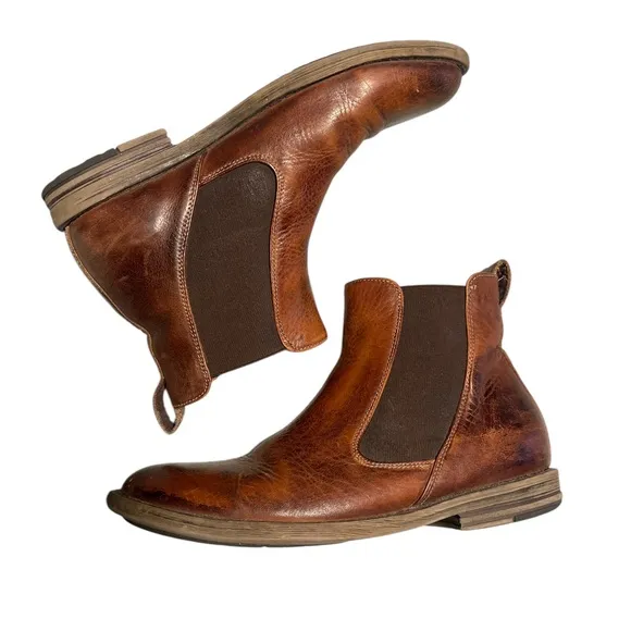 Bed Stu Chelsea Brown Leather Boots Slip On Men’s Size 10