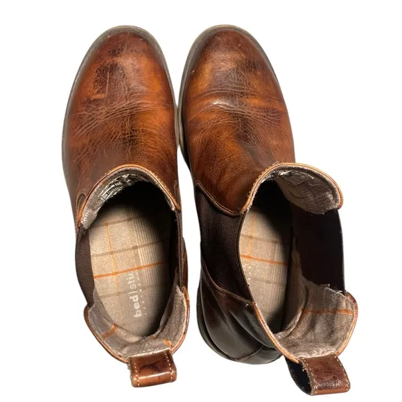 Bed Stu Chelsea Brown Leather Boots Slip On Men’s Size 10