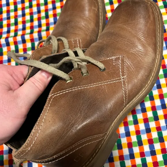 Bed Stu Draco Lace Up Casual Chukka Boot Shoes Brown Leather Men's Size 8.5